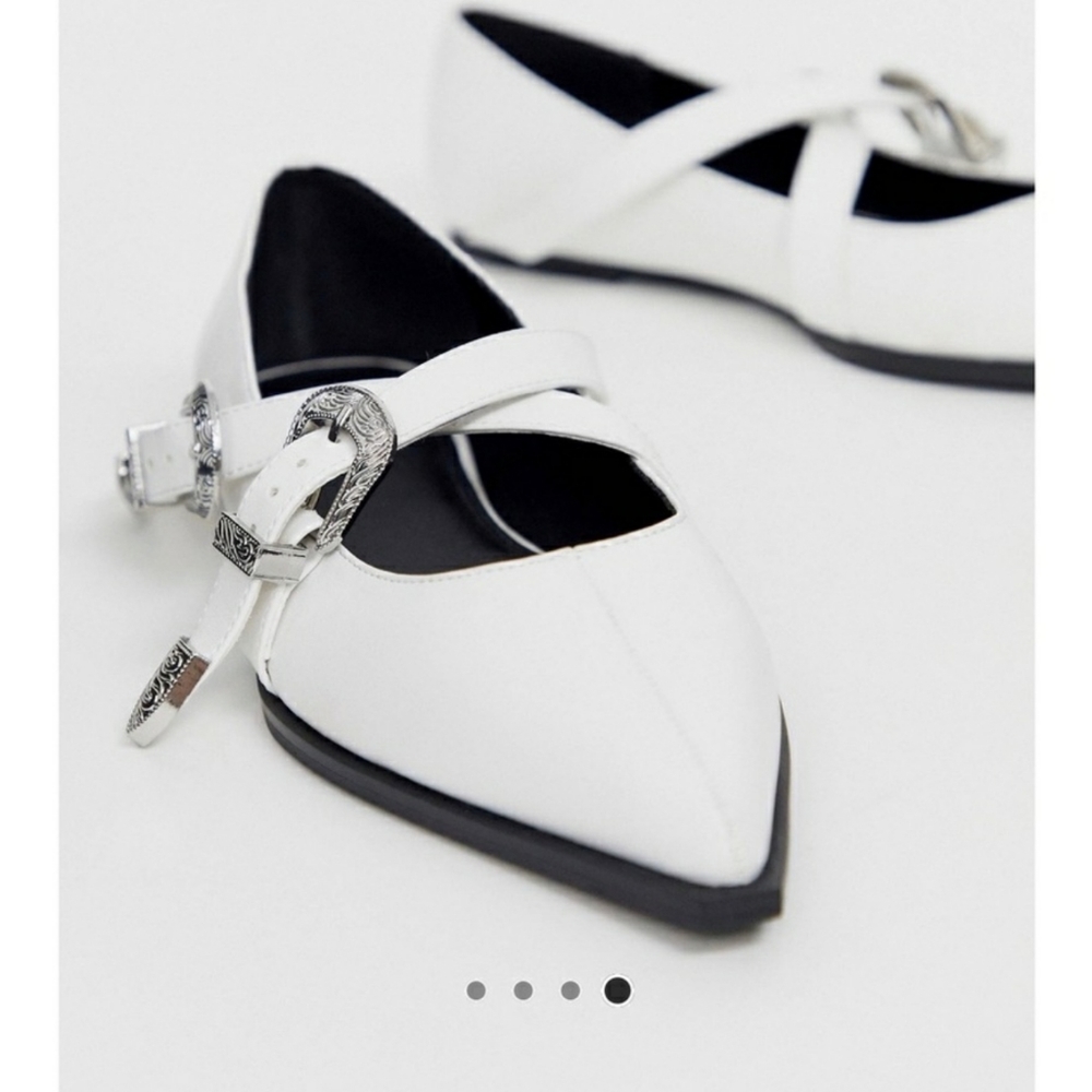 ASOS Wide fit Lexicon Pointed Ballet Flats - Picture 3 of 4
